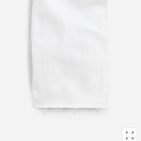 9" Billie demi-boot crop jean in white - Picture 2 of 4